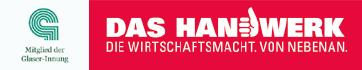 Logos Mitglied der Glaser-Innung und DAS HANDWERK
